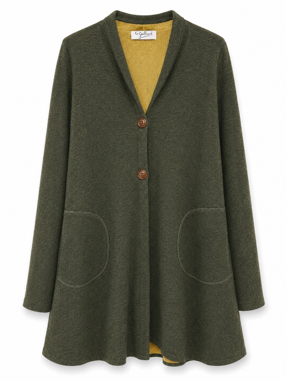VNTG//70s80s/ Le Gaillard made in France wool blend long knit cardigan